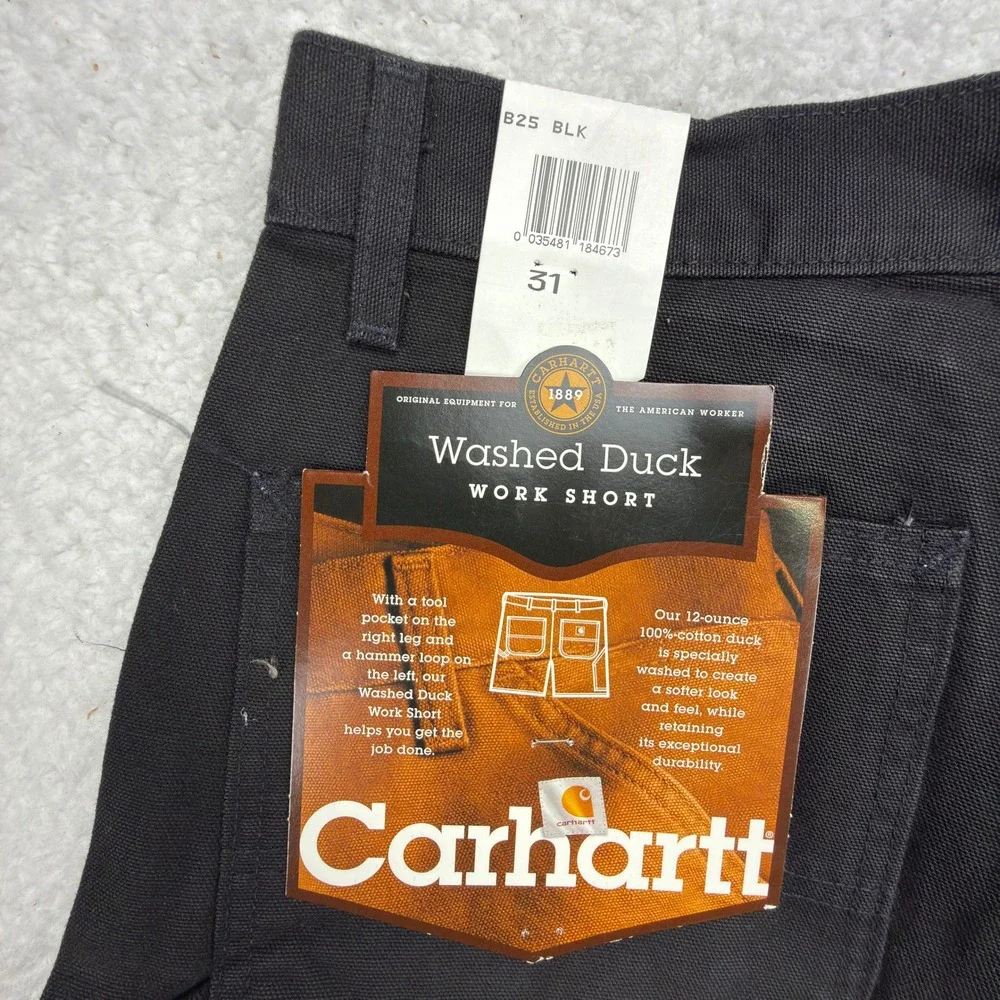 Carhartt Washed Duck Work Shorts Mens 31 B25 BLK Black NWT NOS